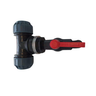 Trójnik złącze S60x6x50mm do kontenera IBC Mauzer z kranem 1 cal